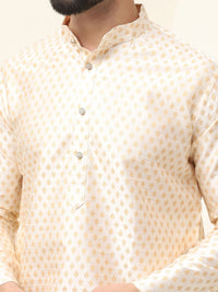 SOJANYA Ethnic Motifs Printed Regular Cotton Silk Kurta With Pyjama