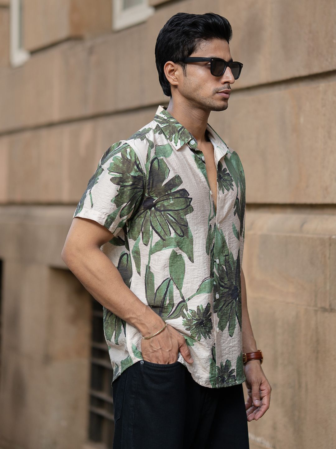 Powerlook SS25 Floral Printed Casual Shirt