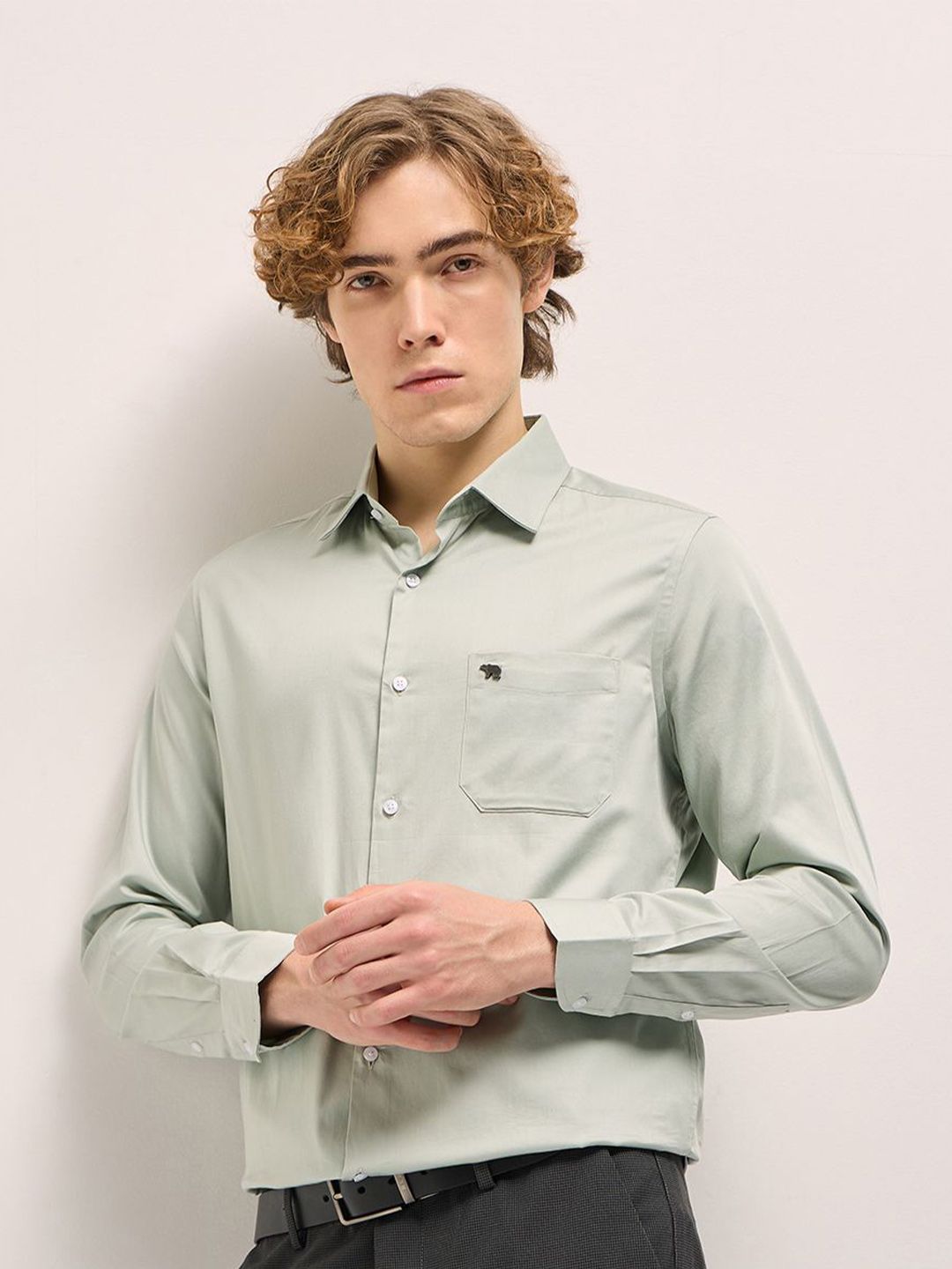 THE BEAR HOUSE Tailored Fit Pure Cotton Formal Shirt