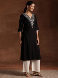 Libas Floral Yoke Design Straight Kurta
