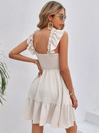 DressBerry Women Flutter Sleeve Fit & Flare Mini Dress