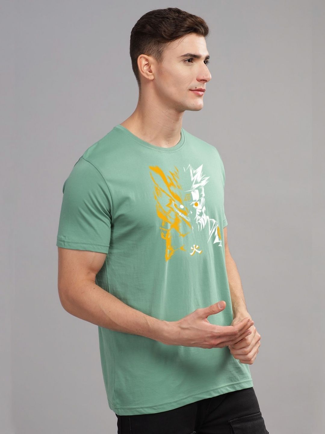 ADRO Men Typography Printed Raw Edge T-shirt