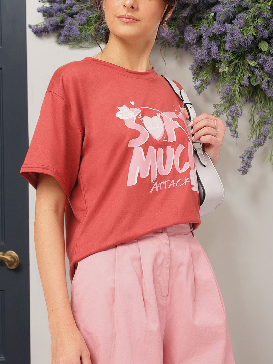 DressBerry Soft Streetwear Printed Relaxed Fit T-shirt
