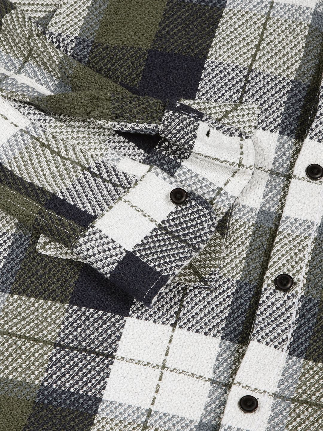 Thomas Scott Men Premium Tartan Checked Casual Shirt
