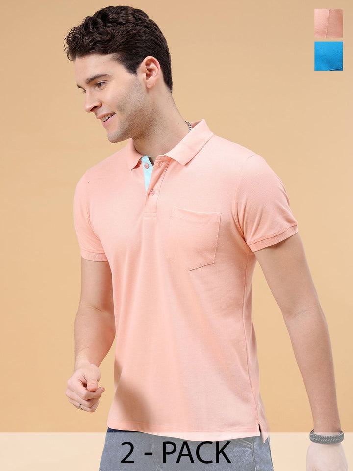 The Indian Garage Co Pack of 2 Polo Collar T-shirt