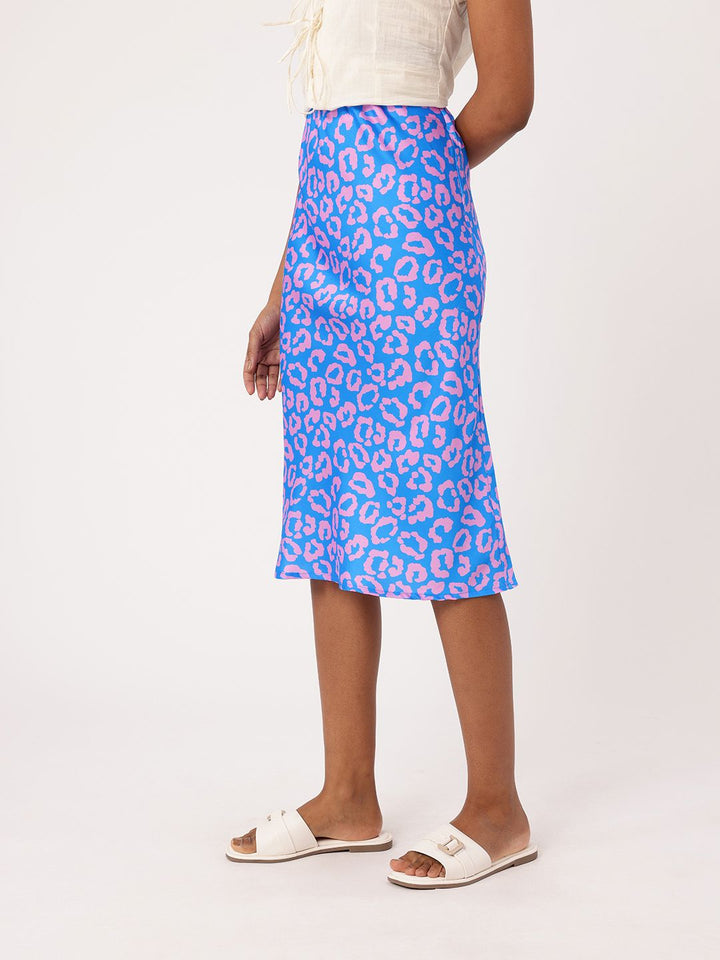 DressBerry The Regal Power Print A-Line Midi Skirt