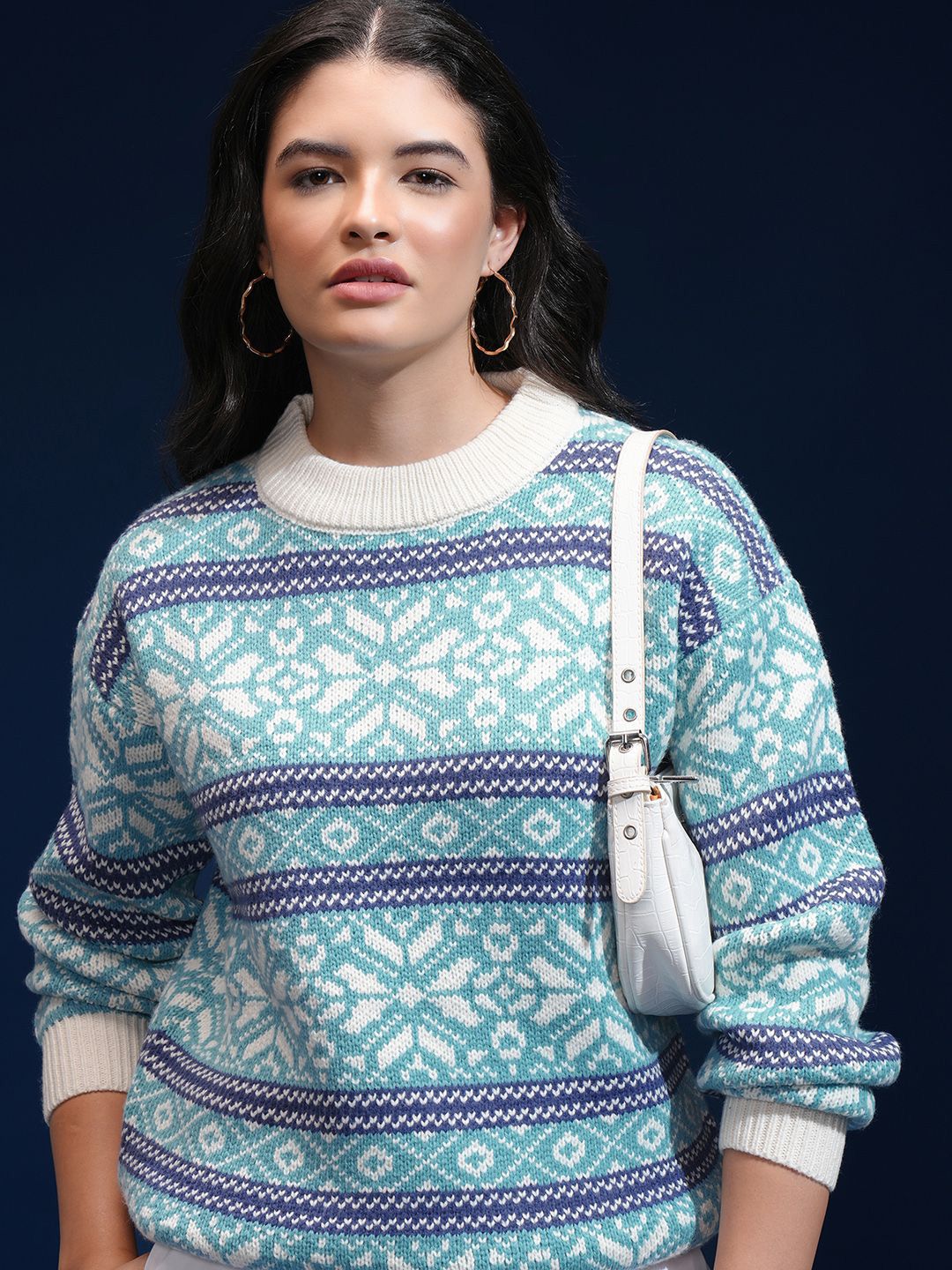 ESPYR By Tokyo Talkies Women Cable Knit Pullover