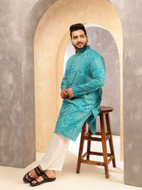 SOJANYA PLUS Floral Printed Mandarin Collar Straight Kurta