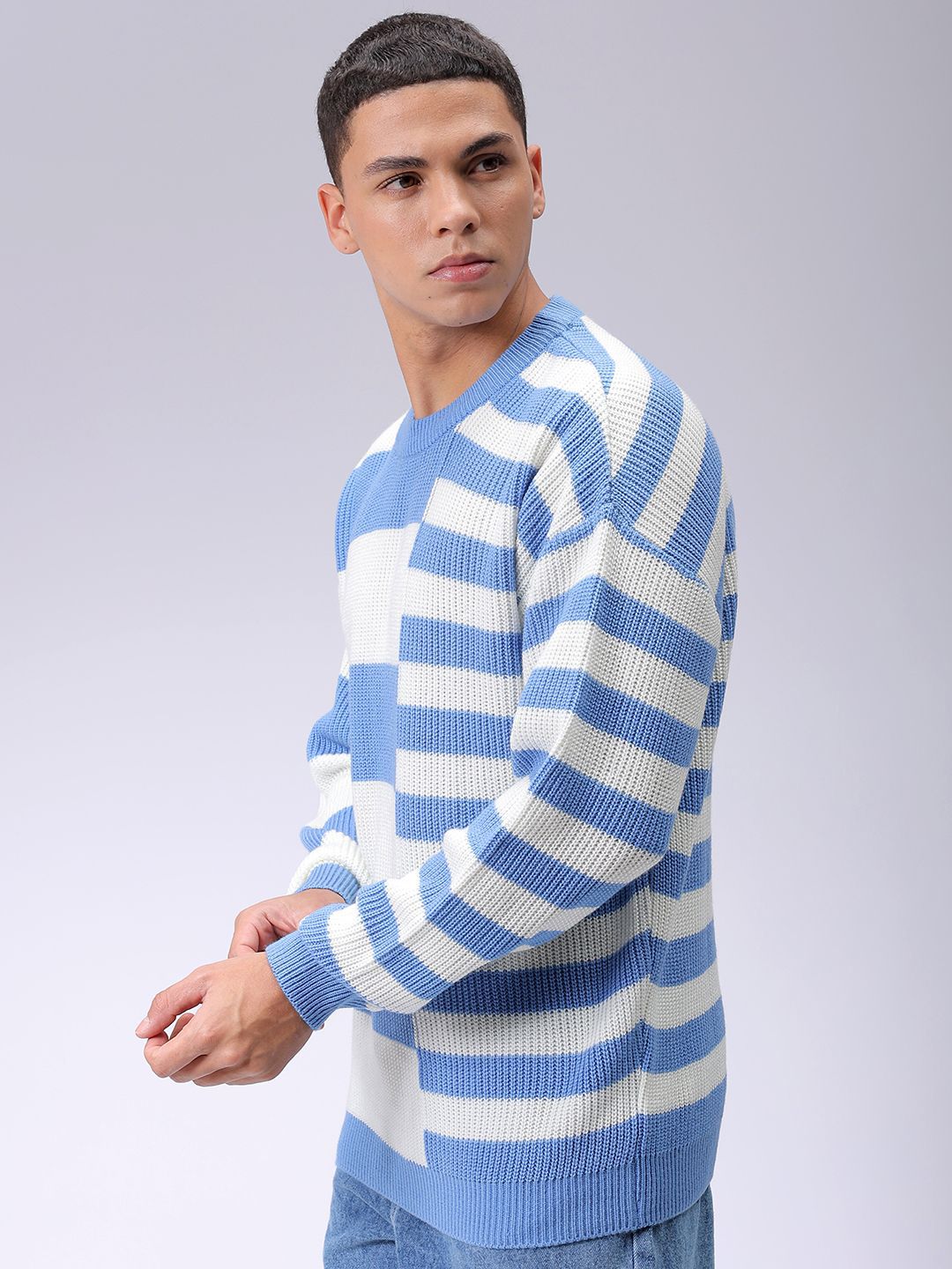 The Indian Garage Co Men Striped Pullover
