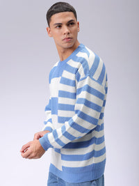 The Indian Garage Co Men Striped Pullover