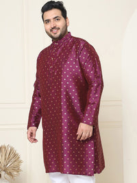 SOJANYA PLUS Size Geometric Printed Band collar Straight Kurta