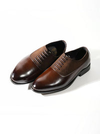 Monkstory Glossy-Suede Oxford Hybrid Lace-Ups - Brown