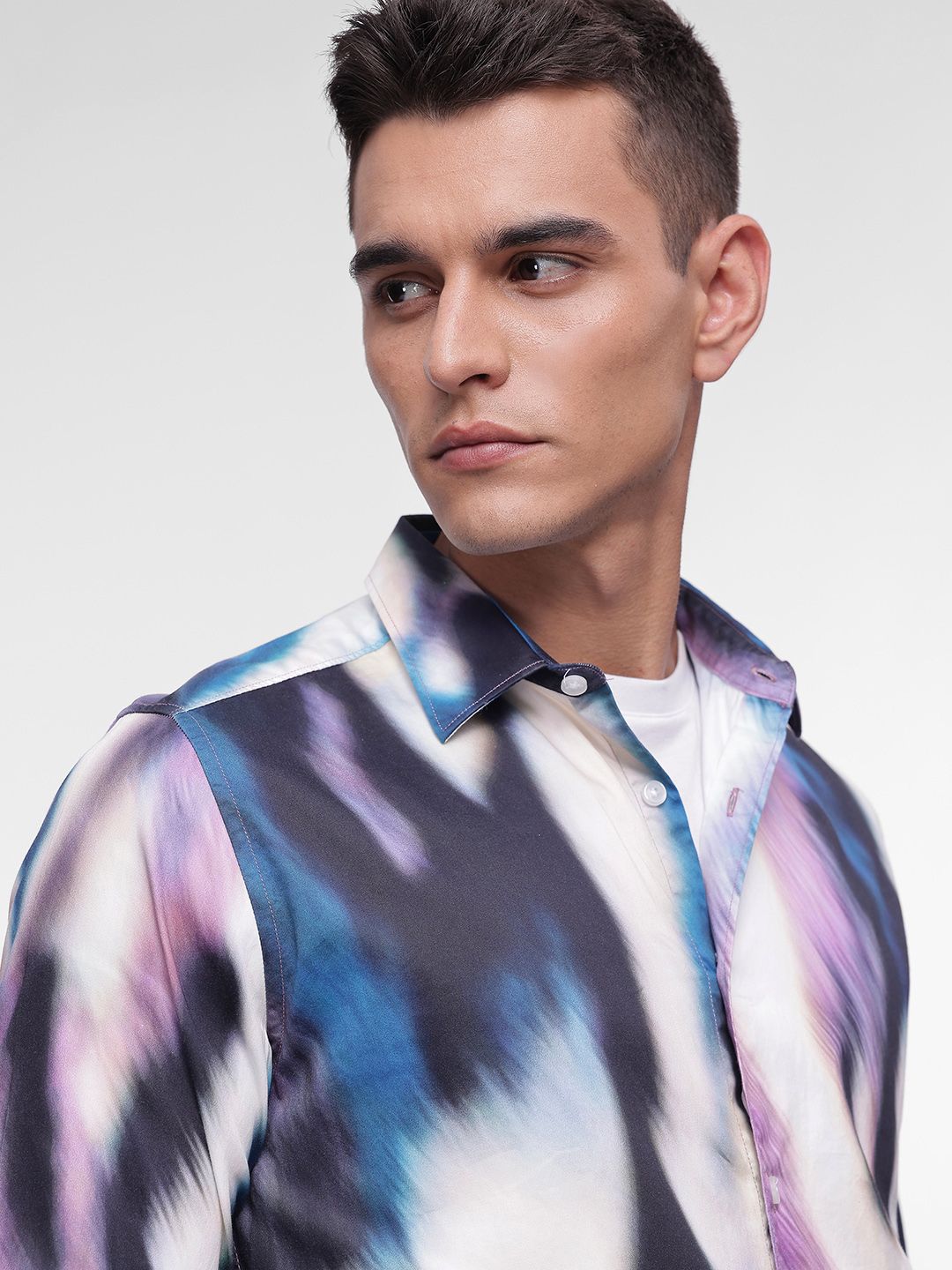 French Connection Slim Fit Abstract Printed Pure Cotton Casual Shirt