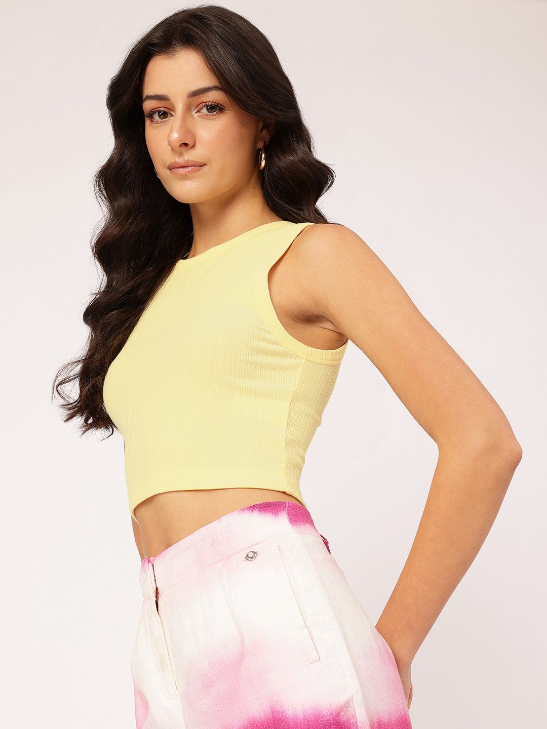 DressBerry Cuddle Core Textured Knit Crop Top