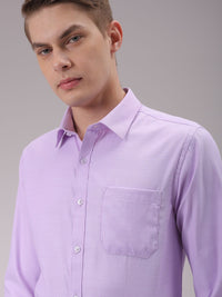 The Indian Garage Co. X Luxe Men Cutaway Collar Solid Slim Fit Formal Shirt