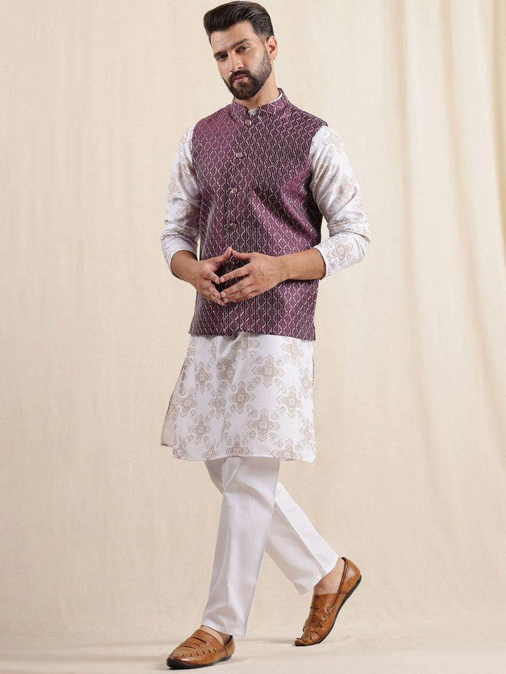Anouk Men Striped Printed Kurta with Pyjamas