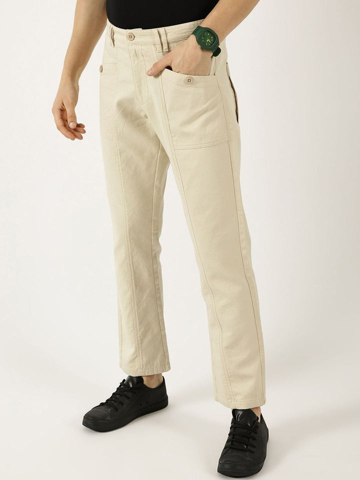 Thomas Scott Men Smart Easy Wash Cargos Trousers