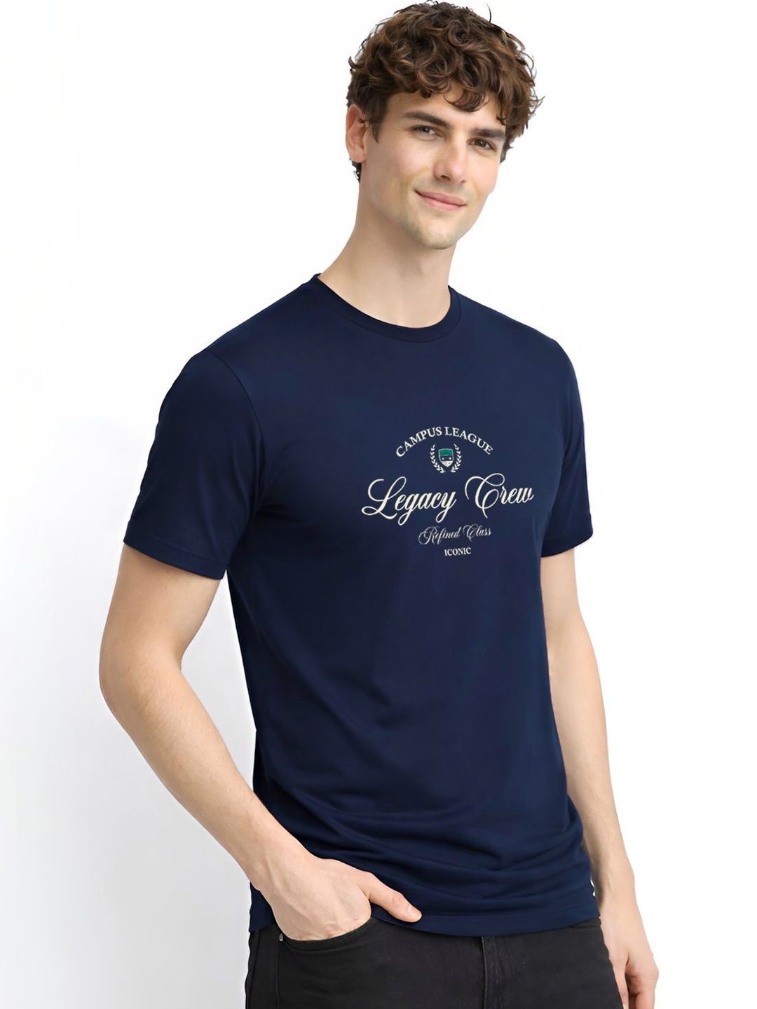 ADRO Men Typography Printed T-shirt