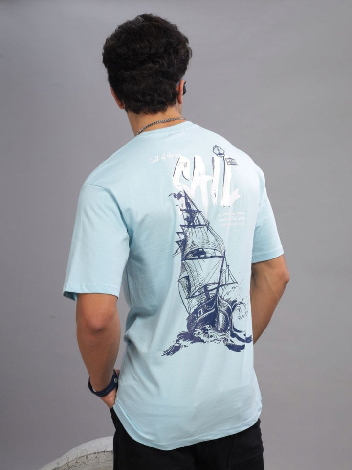 ADRO Men Graphic Printed Round Neck Cotton Oversized T-shirt
