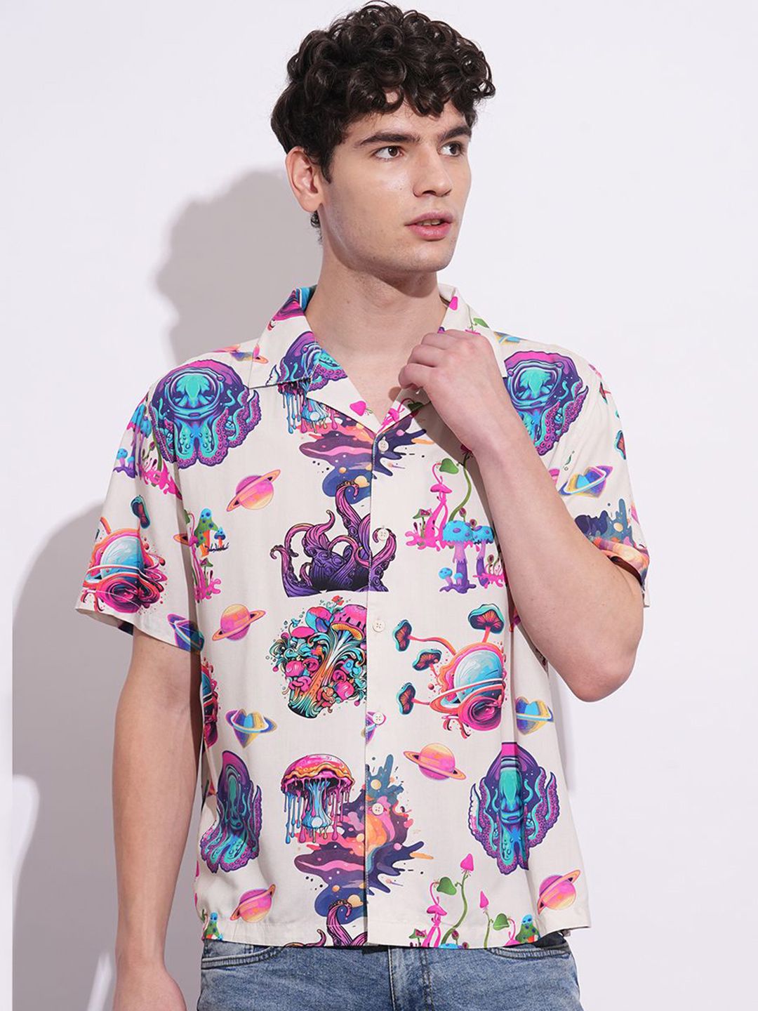 Being Human Men Classic Floral Opaque Printed Casual Shirt