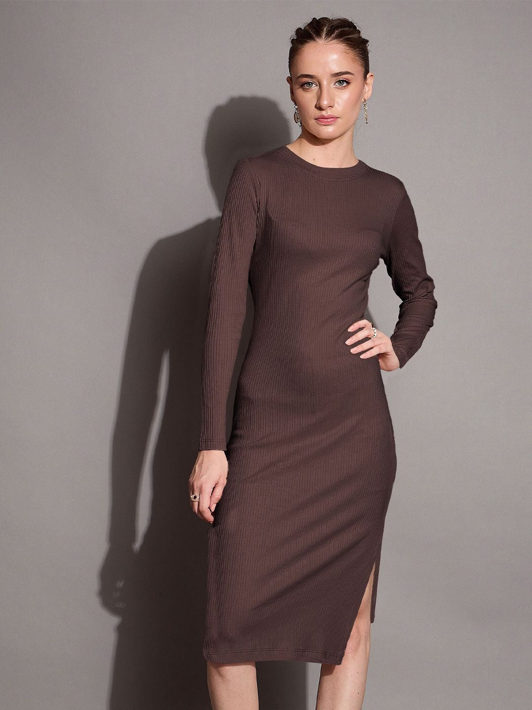 SASSAFRAS BASICS Bodycon Midi Dress