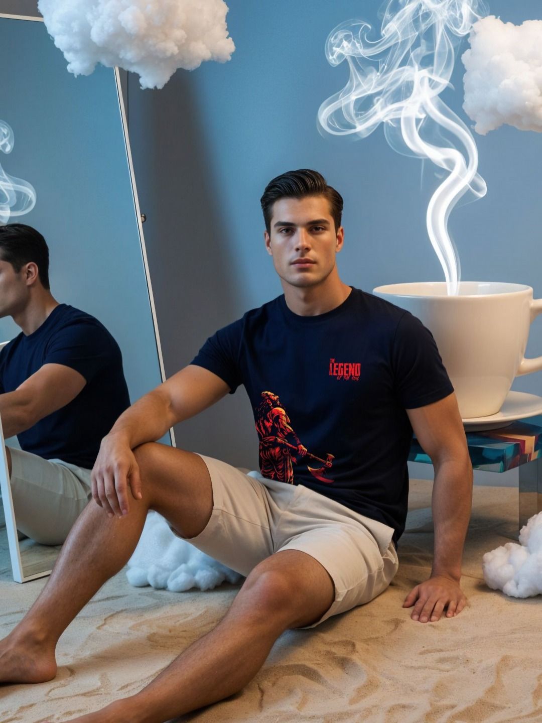ADRO Men Cotton Printed T-shirt