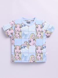 Happy Faces Girls Barbie Printed Pure Cotton T-shirt