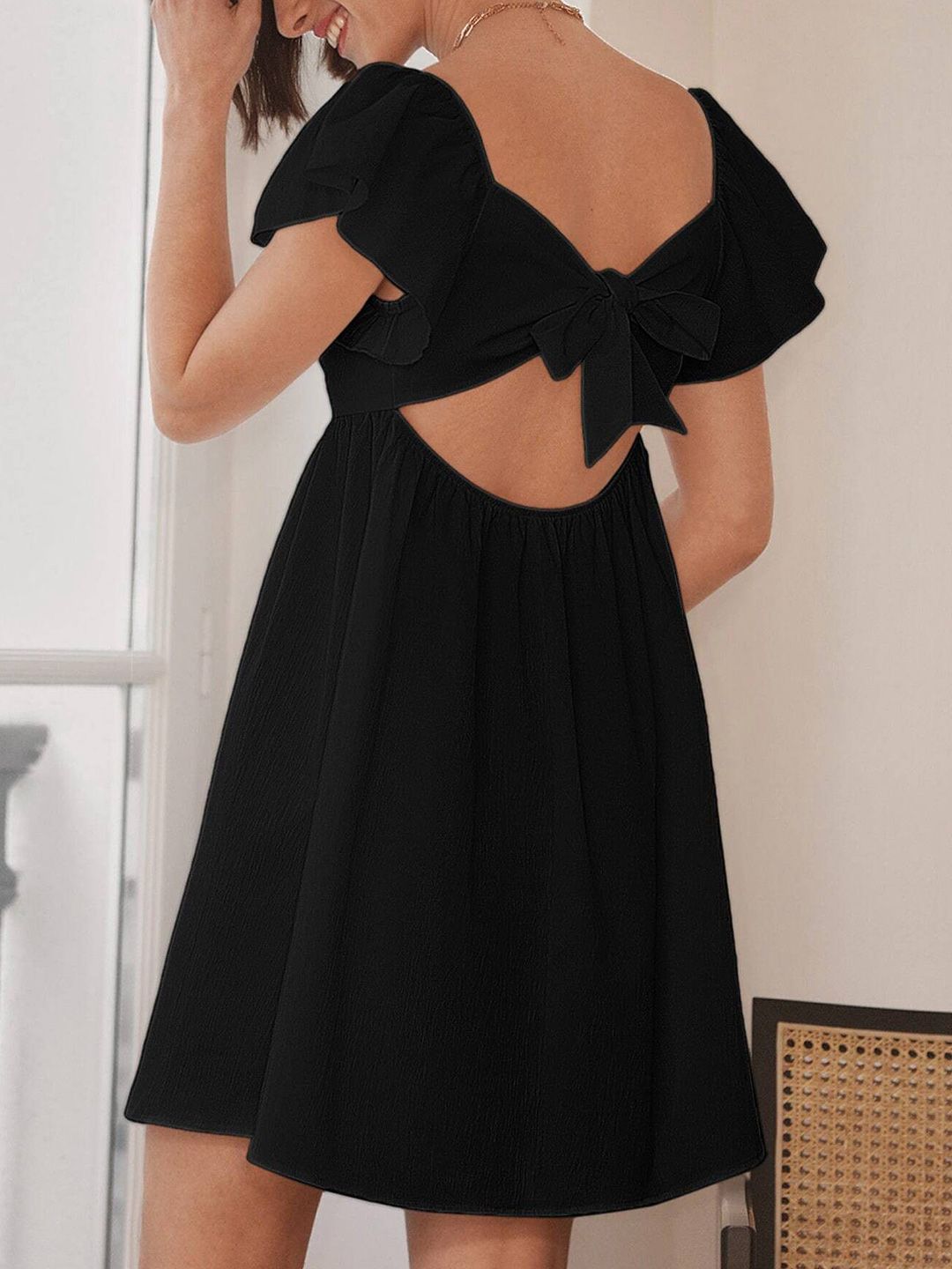 DressBerry Women V-Neck A-Line Above Knee Dress