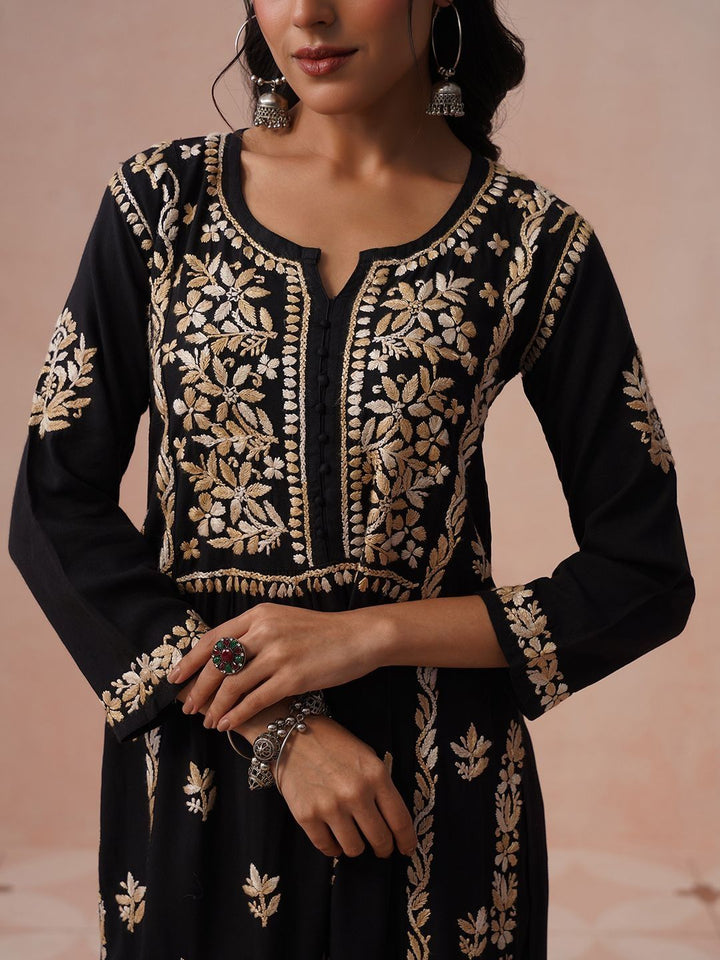 House of Chikankari Women Embroidered Thread Work Kurta