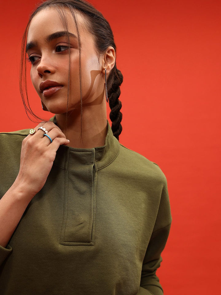 DressBerry Drop-Shoulder Relaxed Sweatshirt