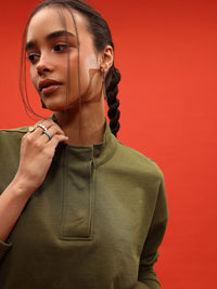 DressBerry Drop-Shoulder Relaxed Sweatshirt