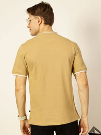 Thomas Scott Men Solid Polo Collar Cotton T-shirt