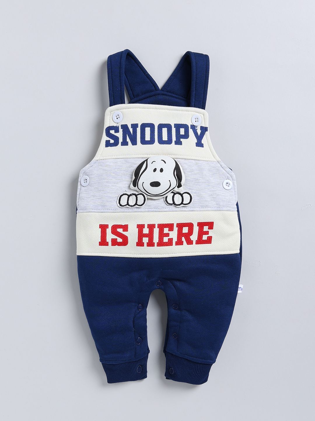 Moms Love Infant Boys Pure Cotton Applique Detail Dungaree With Sweatshirt