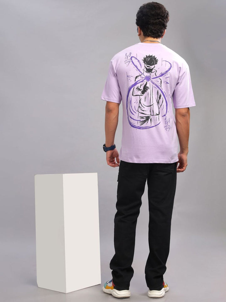 ADRO Anime Printed Round Neck Cotton Oversized T-shirt