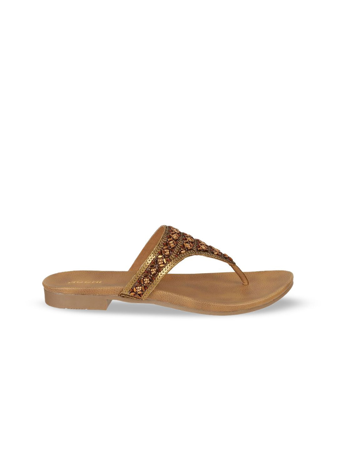 Mochi Women Ethnic T-Strap Flats