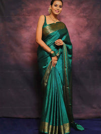 KALINI Solid Zari Banarasi Saree