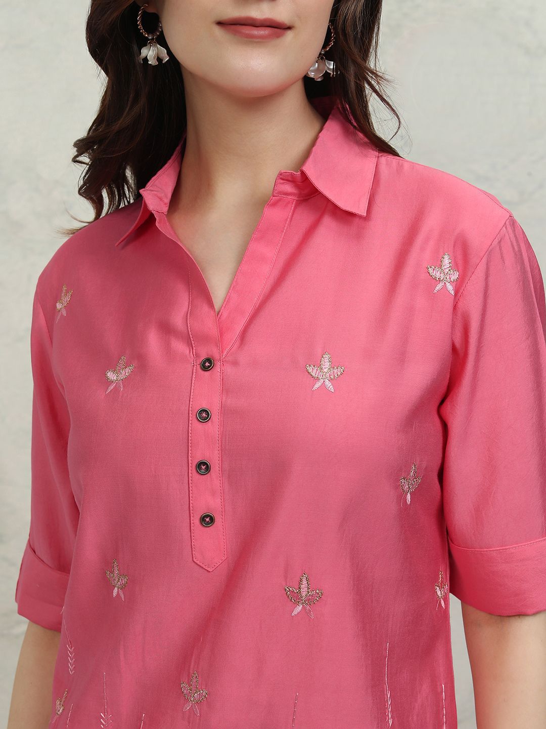 Vishudh Embrioder Tunic With Palazzo Co-Odrs