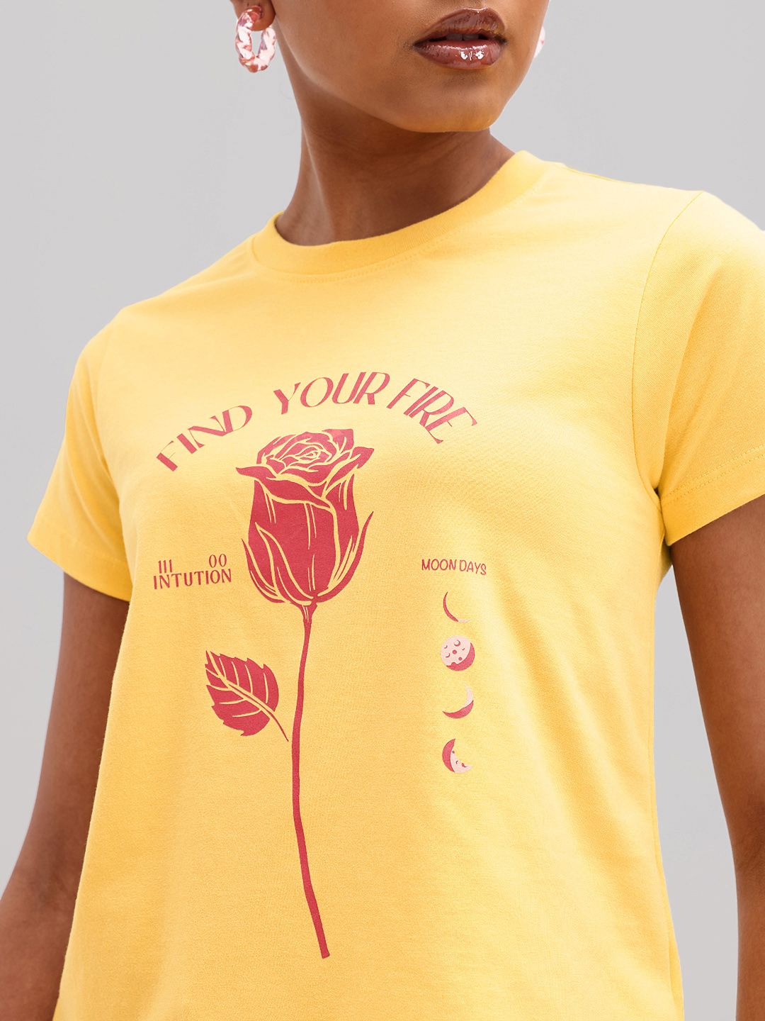 DressBerry Dare To Dream Printed Round Neck T-shirt