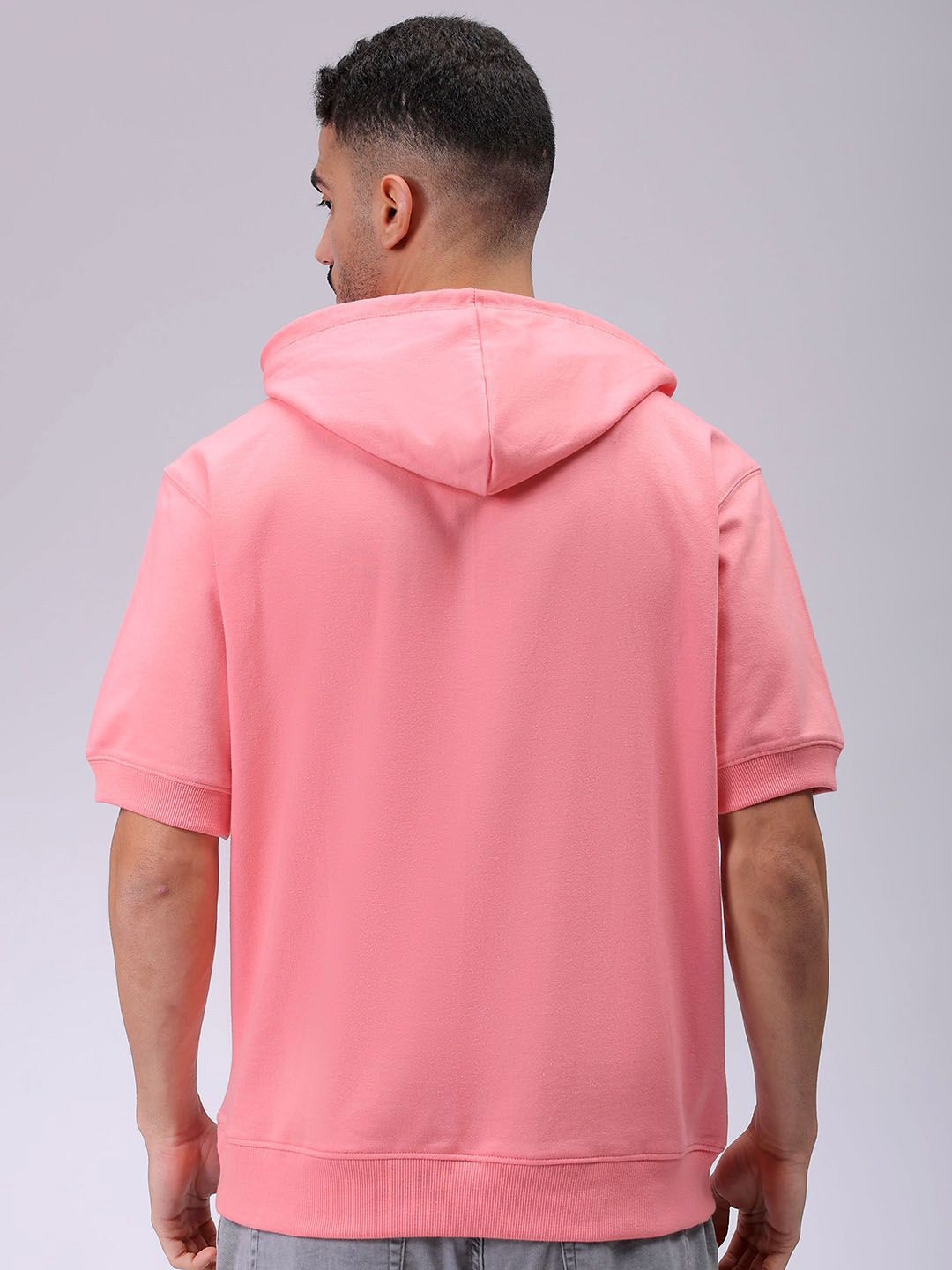 The Indian Garage Co Mens Polyester Oversized Solid Hooded Sweatshirts