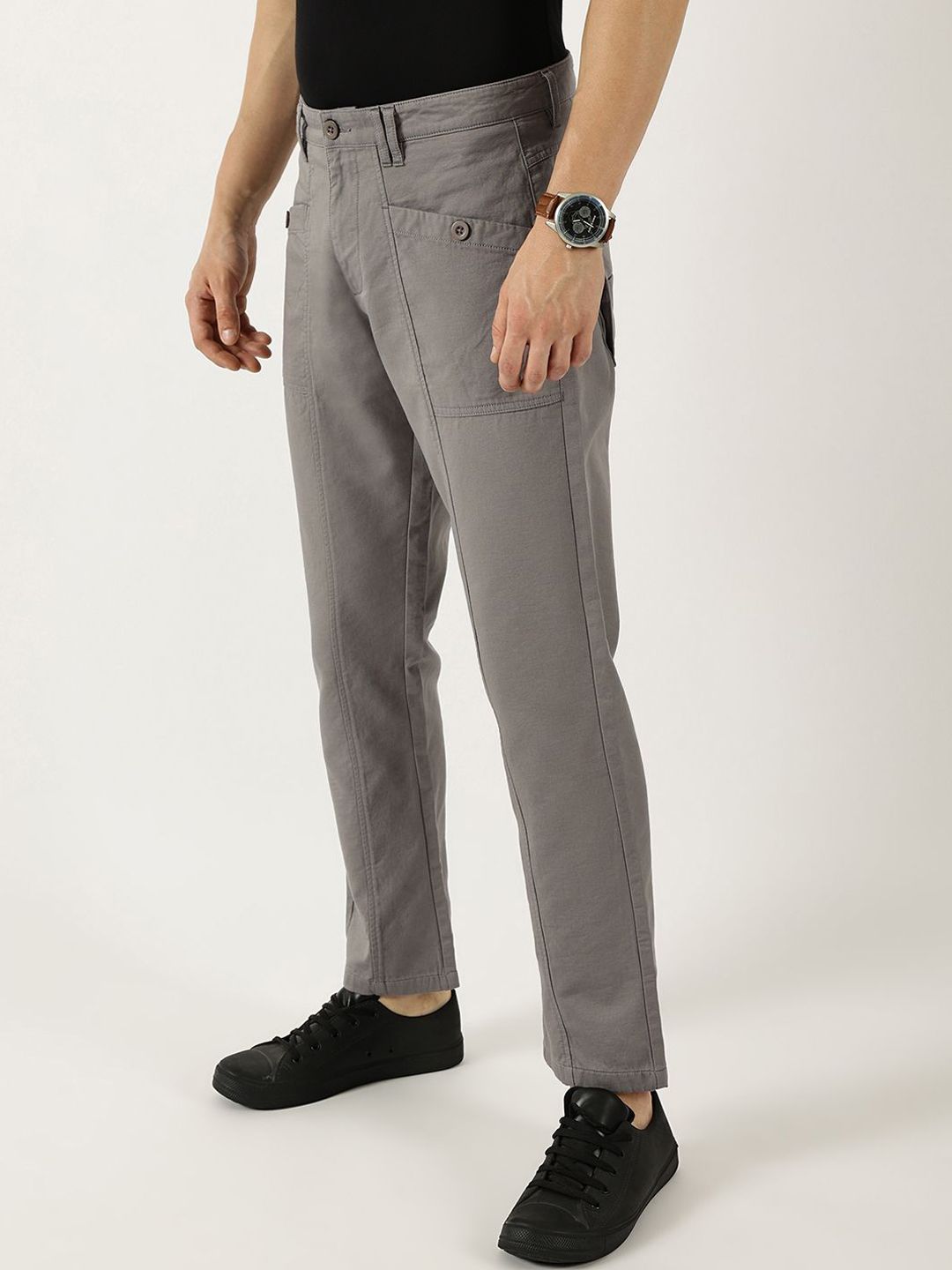 Thomas Scott Men Smart Easy Wash Cargos Trousers
