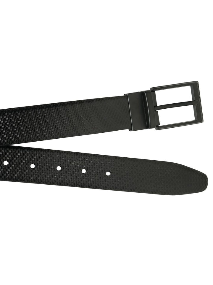 Teakwood Leathers Men Textured Leather Reversible Formal Belt