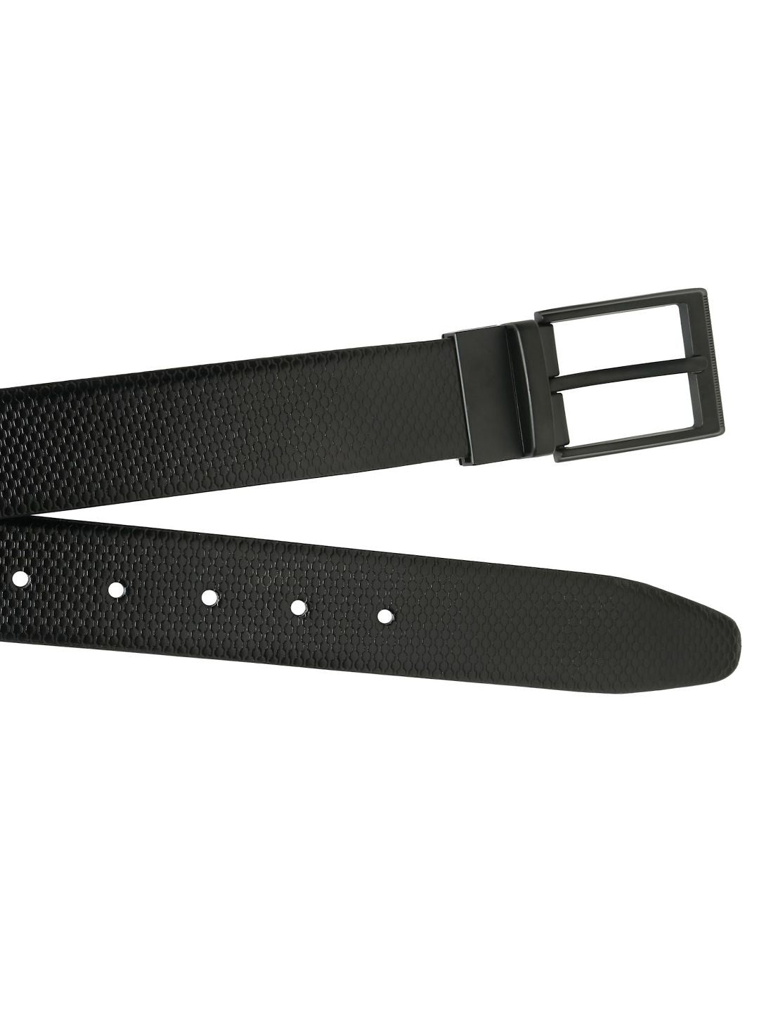 Teakwood Leathers Men Textured Leather Reversible Formal Belt
