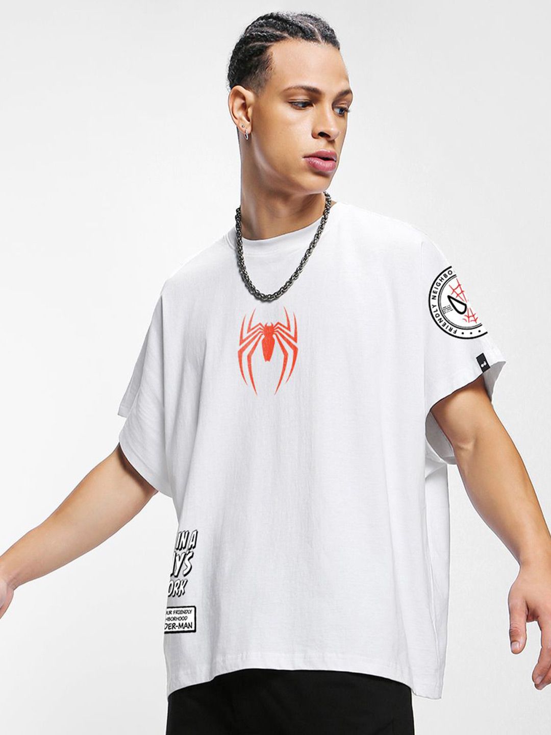 Bewakoof Spiderman  Printed Pure Cotton T-shirt