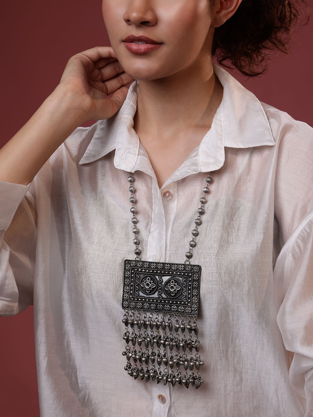 Kalung Beroksida Bersalut Perak PANASH