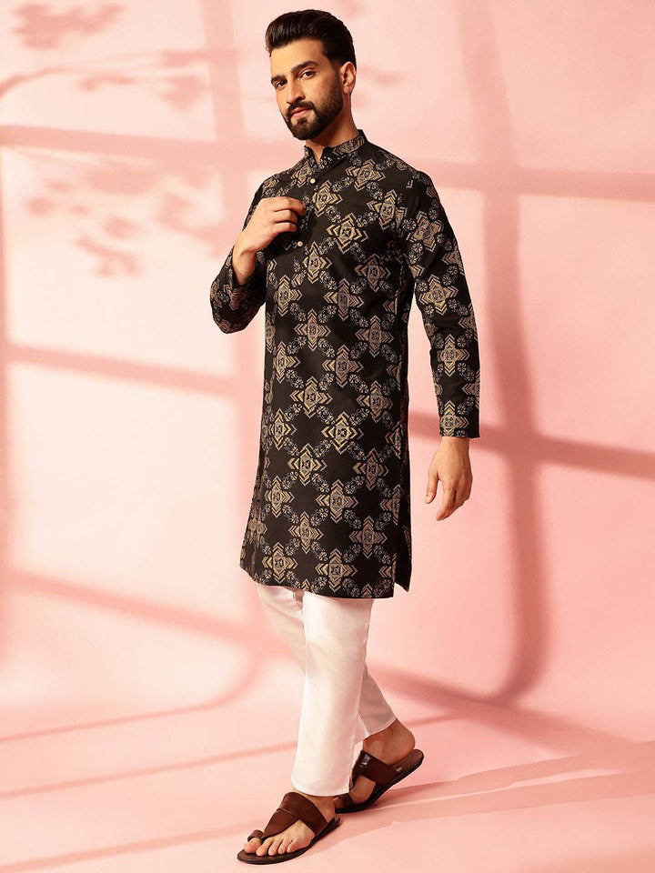 Anouk Men Ethnic Motifs Printed Regular Kurta with Pyjamas