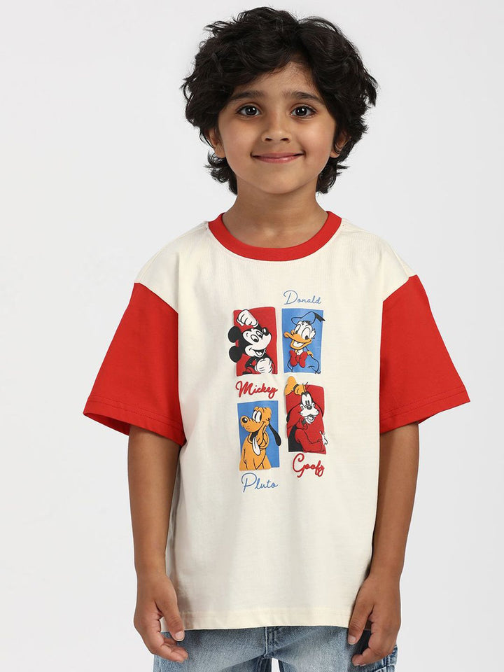 Nauti Nati Boys Graphic Printed Round Neck Cotton T-Shirt