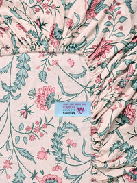 Myntra Elegant Homes Beige Floral 300 TC Cadar Katil King dengan 2 Sarung Bantal