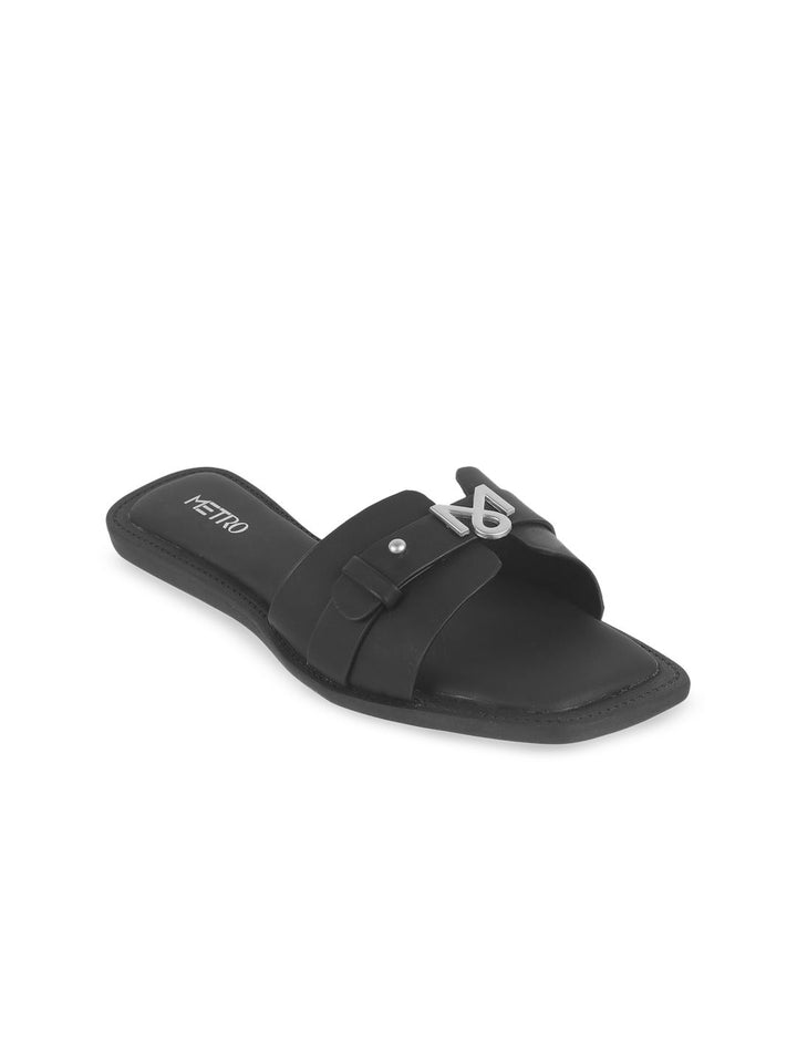 Metro Women No Back Strap Open Toe Flats