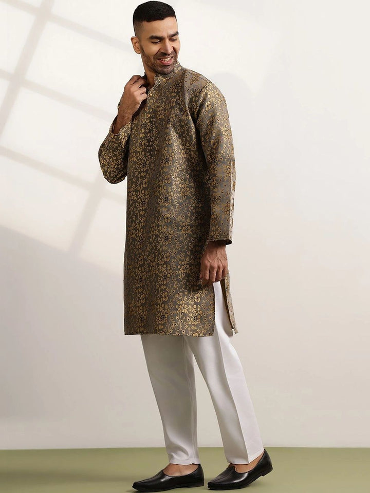 Anouk Men Floral Regular Kurta dengan Piyama