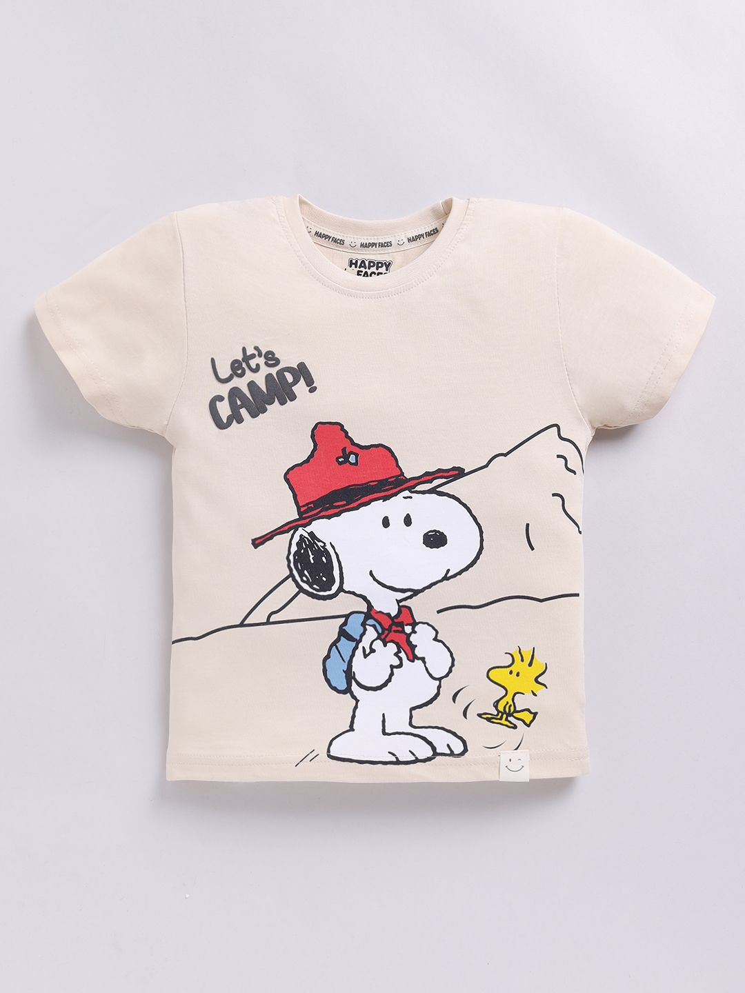 Happy Faces Boys Snoopy Print Pure Cotton T-shirt